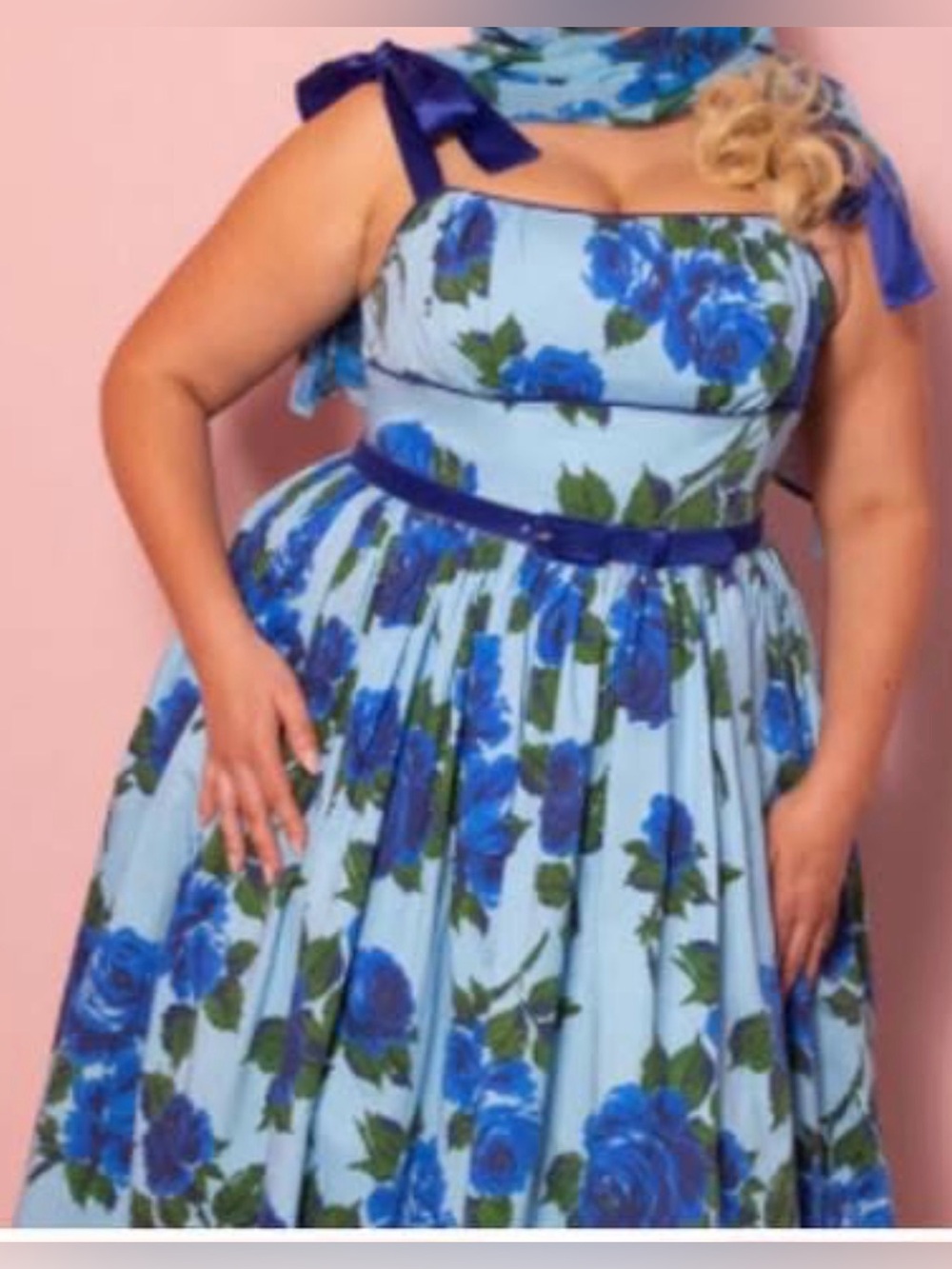 In search of: Vixen Micheline Pitt Blue floral swing dress